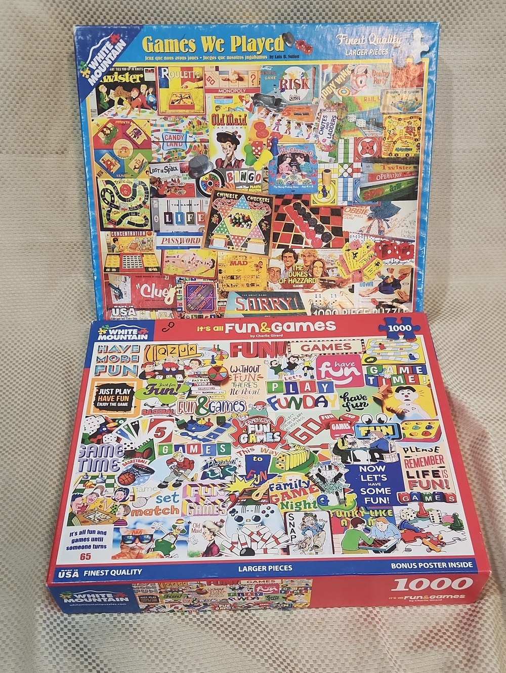 White mountain Fun And game puzzle lot